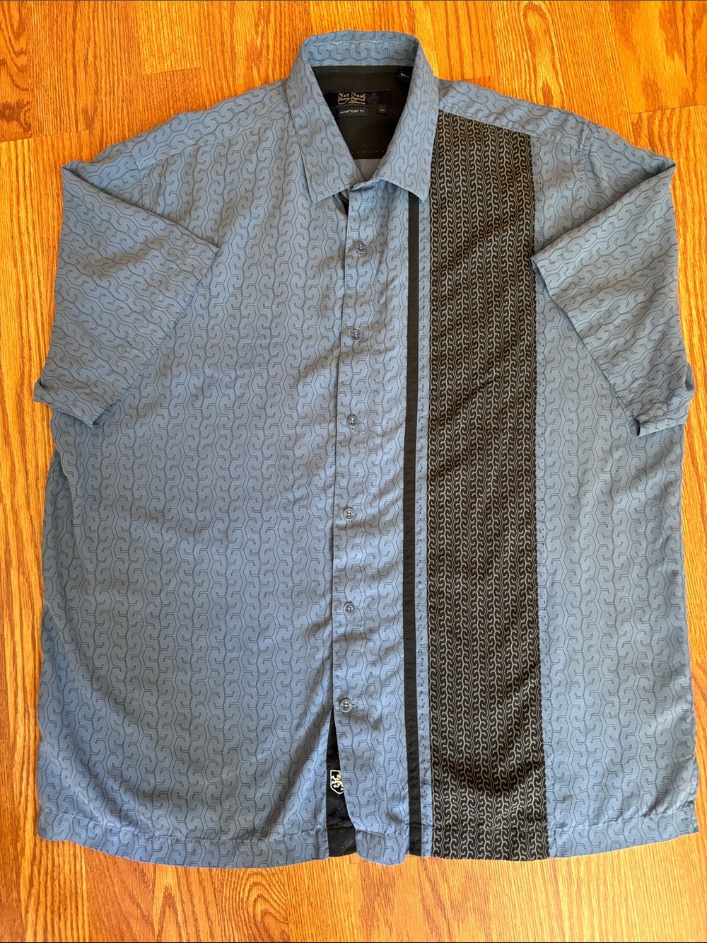 Nat Nast Blue and Black Luxury Originals Jacket Label